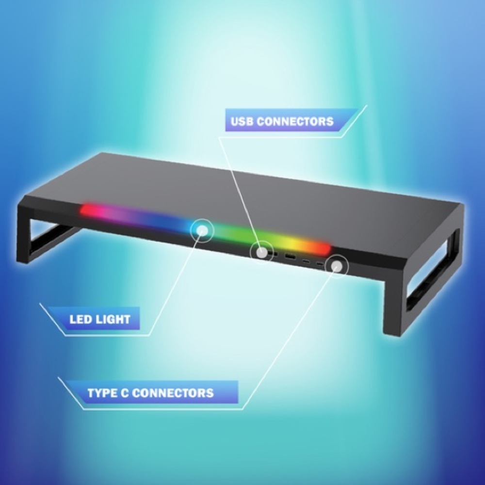 Bugha LED Gaming Monitor Riser - Picture 2 of 6
